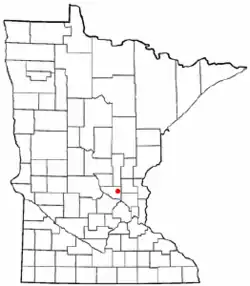 Location of the city of Zimmermanwithin Sherburne County, Minnesota