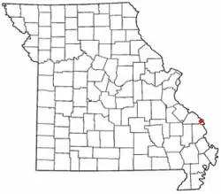Location of Altenburg, Missouri