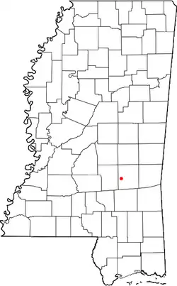 Location of Bay Springs, Mississippi