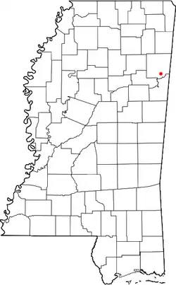 موقعیت Hamilton, Mississippi