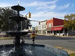The MacMonnies Fountain in downtown Eufaula.