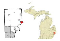 Location of New Baltimore, Michigan
