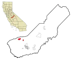 Location in شهرستان مادرا and the state of کالیفرنیا