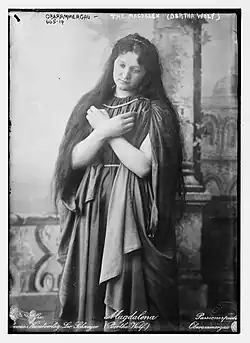 مریم مجدلیه, played by Bertha Wolf, at the Oberammergau Passion Play, 1900