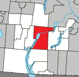 Location within Memphrémagog Regional County Municipality.