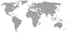 نقشهٔ مکاننمای Malaysia و United Kingdom