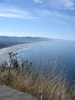 Manzanita Beach from Highway 101, due north of the town.