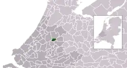 Highlighted position of the former municipality of Boskoop