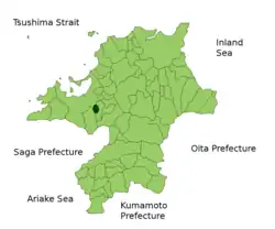 موقعیت Kasuga در استان فوکوئوکا