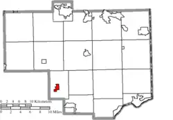 Location of Summitville in Columbiana County