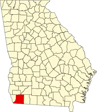نقشهٔ جورجیا که Decatur County در آن مشخص شده است