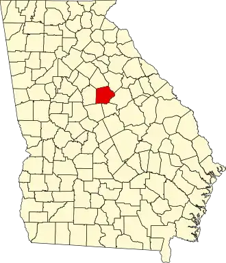 نقشهٔ جورجیا که Putnam County در آن مشخص شده است