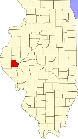 نقشهٔ ایلینوی که Brown County در آن مشخص شده است