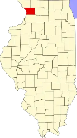 نقشهٔ ایلینوی که Carroll County در آن مشخص شده است