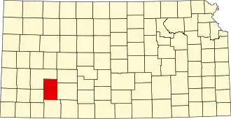 نقشهٔ کانزاس که Gray County در آن مشخص شده است
