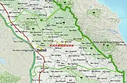 Map of Khammouane Province