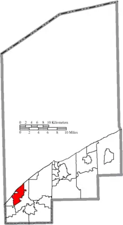 Location of Eastlake in Lake County