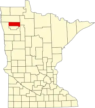 نقشهٔ مینهسوتا که Pennington County در آن مشخص شده است