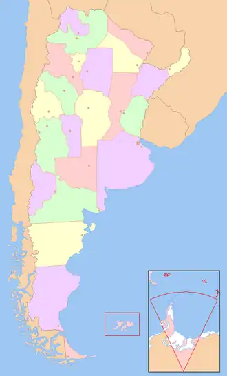 Argentina map.