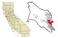 Location of San Rafael, California