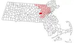 Location in Middlesex County in Massachusetts