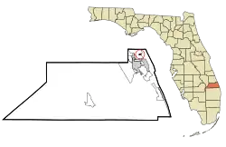 Location in Martin County and the state of فلوریدا