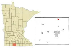 Location of Truman, Minnesota