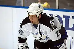 St. Louis stares into the distance during a game against the Pittsburgh Penguins