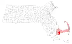 Location in Barnstable County in Massachusetts