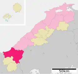 موقعیت Masuda در استان شیمانه