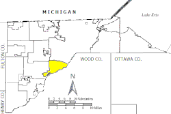 Location of Maumee within Lucas County