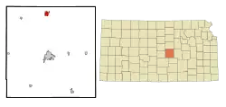 Location of Lindsborg, Kansas