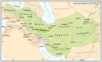 اوج گسترهٔ پادشاهی ماد