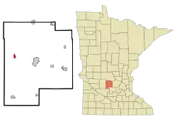 Location of Grove City, Minnesota