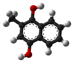 Ball-and-stick model of menadiol