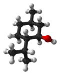 Ball-and-stick model of (-)-menthol