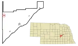 Location of Palmer, Nebraska