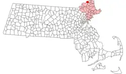 Location in Essex County in Massachusetts