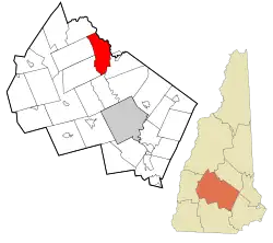 Location within شهرستان مریمک، نیوهمپشایر, and the state of نیوهمپشایر.