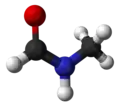 Ball and stick model of N-methylformamide