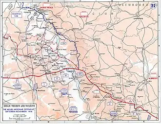 Map of the area, 1918