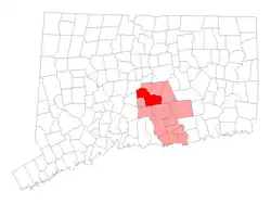 Location within Middlesex County, کنتیکت