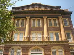 The Mills County Courthouse in Goldthwaite
