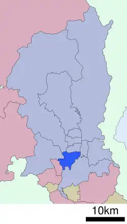 موقعیت مینامی، کیوتو در نقشه