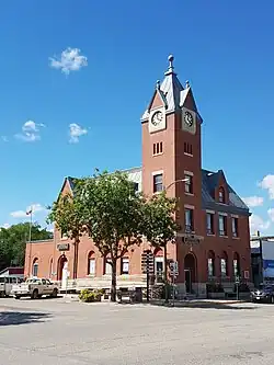 The Minnedosa Dominion Post Office in downtown Minnedosa.