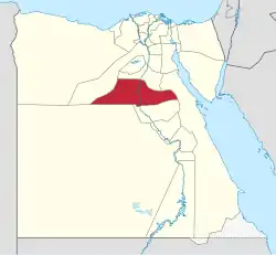 استان منیا در نقشه مصر