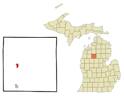 Location of Lake City, Michigan