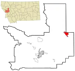 Location of Seeley Lake, Montana