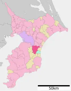 Location of Mobara in استان چیبا