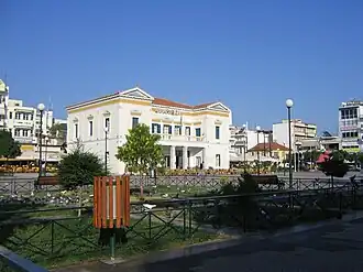 The center of the city with the town hall